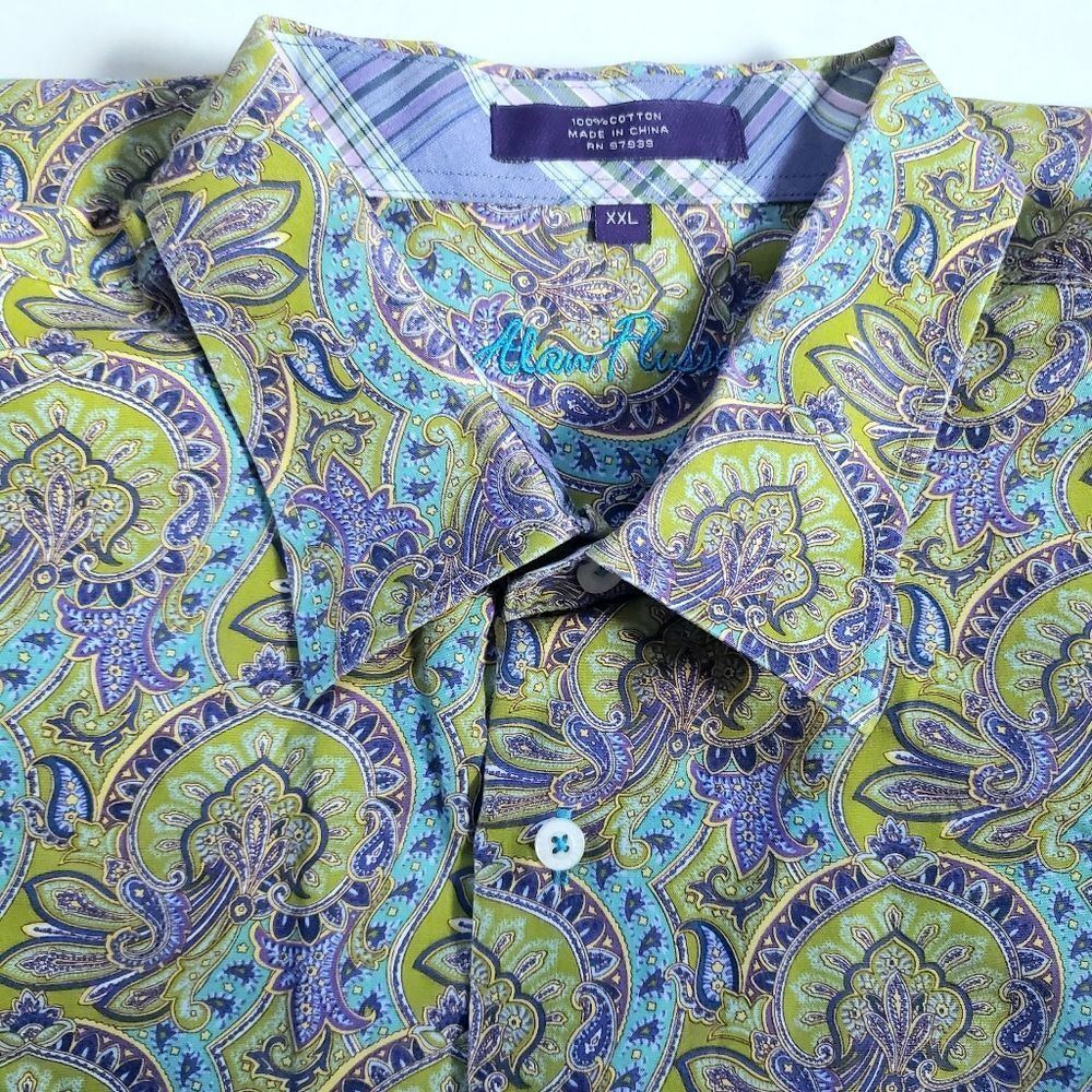 Alan Flusser Long Sleeve Button Down |Mens Size XXL. Paisley